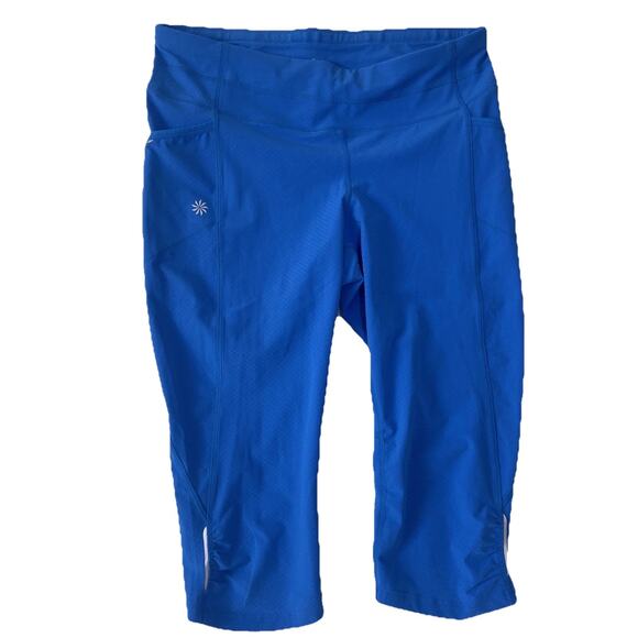 Athleta Atlantis Blue All In Reaction Tight Laser Cut Pocket Legging Womens M - Picture 1 of 4